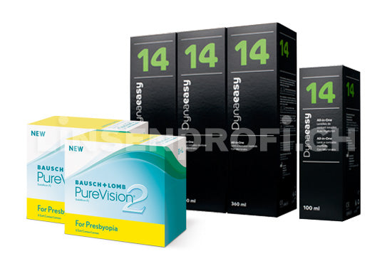 PureVision 2 for Presbyopia & Lensy Care 14, Halbjahres-Sparpaket