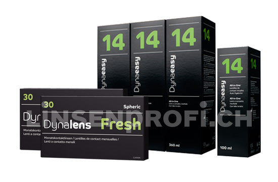 Lensy Monthly Fresh Spheric & Lensy Care 14, Halbjahres-Sparpaket