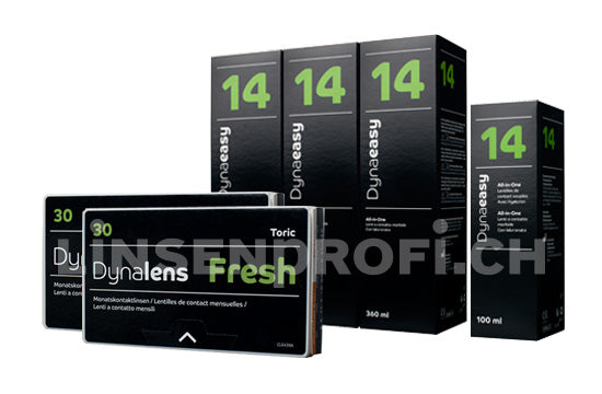 Lensy Monthly Fresh Toric & Lensy Care 14, Halbjahres-Sparpaket