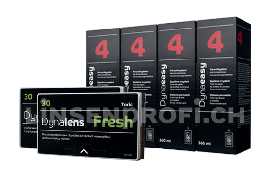 Lensy Monthly Fresh Toric & Lensy Care 4, Halbjahres-Sparpaket