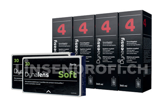 Lensy Monthly Soft Toric & Lensy Care 4, Halbjahres-Sparpaket