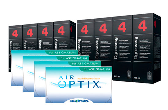 Air Optix for Astigmatism & Lensy Care 4, Jahres-Sparpaket