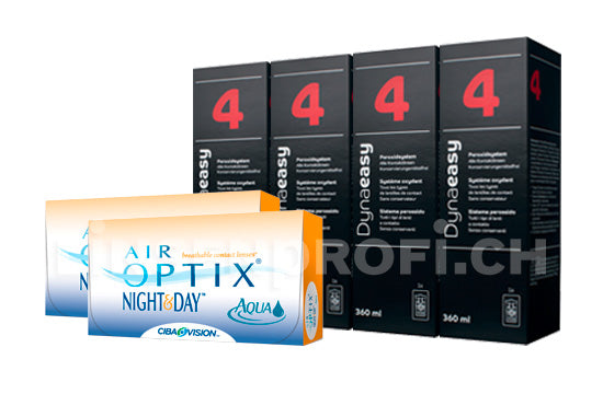 Air Optix Night&Day Aqua & Lensy Care 4, Halbjahres-Sparpaket
