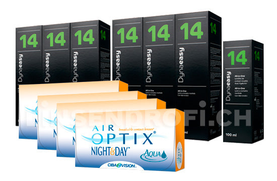 Air Optix Night&Day Aqua & Lensy Care 14, Jahres-Sparpaket