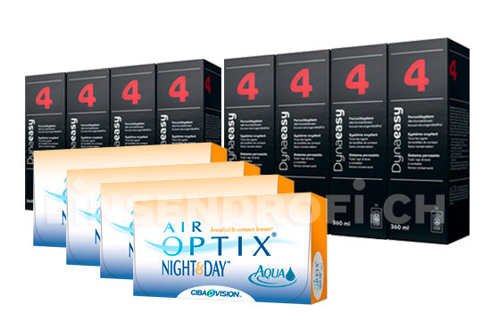 Air Optix Night&Day Aqua & Lensy Care 4, Jahres-Sparpaket