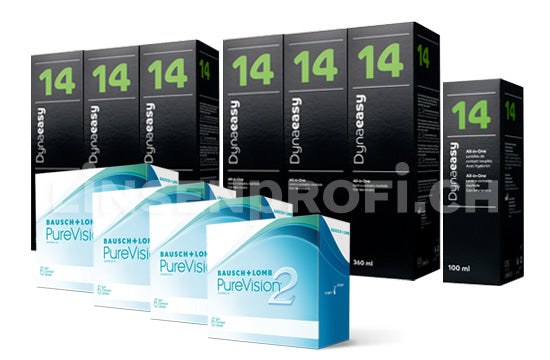 PureVision 2 HD & Lensy Care 14, Jahres-Sparpaket