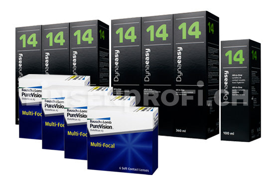 PureVision Multi-Focal & Lensy Care 14, Jahres-Sparpaket