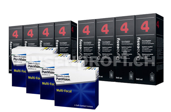 PureVision Multi-Focal & Lensy Care 4, Jahres-Sparpaket