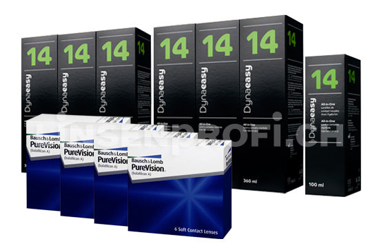PureVision & Lensy Care 14, Jahres-Sparpaket