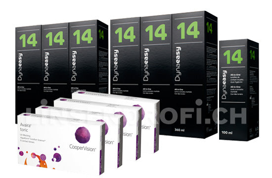 Avaira Vitality Toric & Lensy Care 14, Jahres-Sparpaket