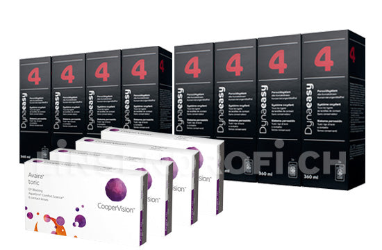 Avaira Vitality Toric & Lensy Care 4, Jahres-Sparpaket