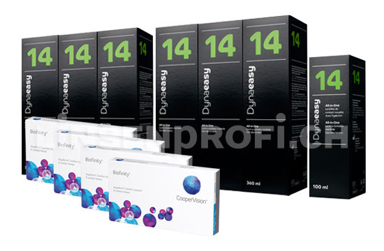 Biofinity & Lensy Care 14, Jahres-Sparpaket