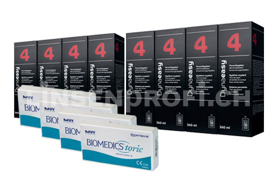Biomedics Toric UV & Lensy Care 4, Jahres-Sparpaket