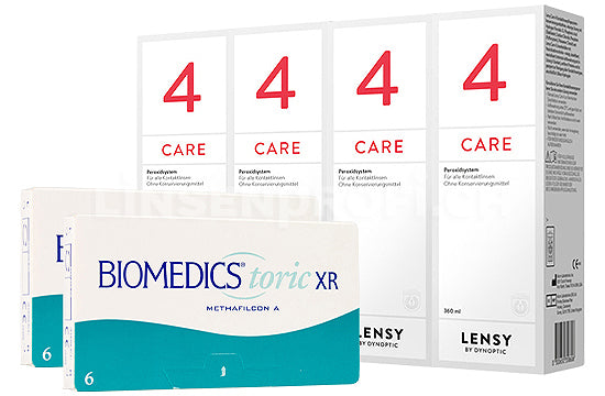 Biomedics Toric XR & Lensy Care 4, Halbjahres-Sparpaket