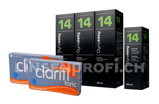clariti toric & Lensy Care 14, Halbjahres-Sparpaket