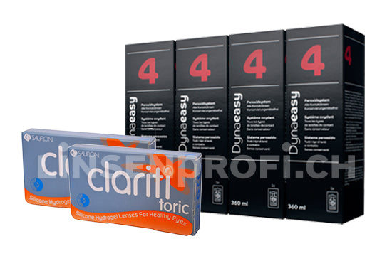 clariti toric & Lensy Care 4, Halbjahres-Sparpaket