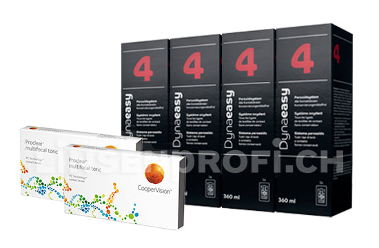 Proclear Multifocal Toric & Lensy Care 4, Halbjahres-Sparpaket