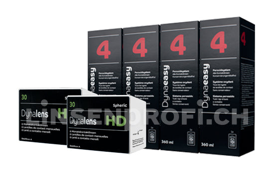 Lensy Monthly Smooth Spheric & Lensy Care 4, Halbjahres-Sparpaket