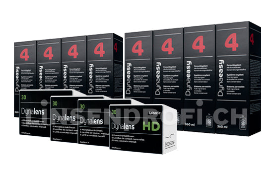 Lensy Monthly Smooth Spheric & Lensy Care 4, Jahres-Sparpaket