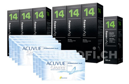 Acuvue Oasys & Lensy Care 14, Jahres-Sparpaket