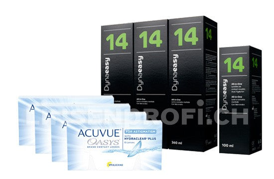 Acuvue Oasys for Astigmatism & Lensy Care 14, Halbjahres-Sparpaket