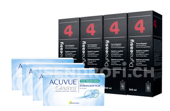 Acuvue Oasys for Presbyopia & Lensy Care 4, Halbjahres-Sparpaket