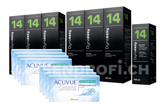 Acuvue Oasys for Presbyopia & Lensy Care 14, Jahres-Sparpaket