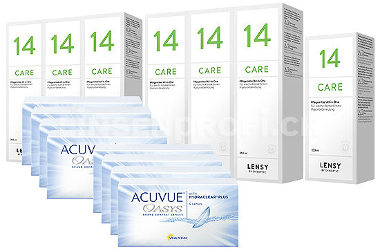 Acuvue Oasys & Lensy Care 14, Jahres-Sparpaket