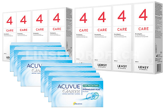 Acuvue Oasys for Presbyopia & Lensy Care 4, Jahres-Sparpaket