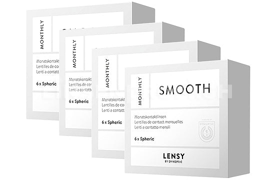 Lensy Monthly Smooth Spheric (4x6 Stück), SPARPAKET 12 Monate