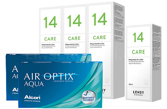 Air Optix Aqua & Lensy Care 14, Halbjahres-Sparpaket