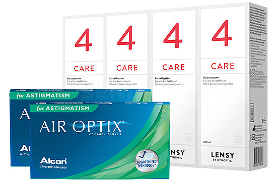 Air Optix for Astigmatism & Lensy Care 4, Halbjahres-Sparpaket