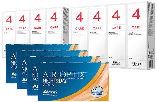 Air Optix Night&Day Aqua & Lensy Care 4, Jahres-Sparpaket