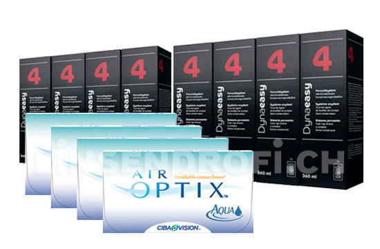Air Optix Aqua & Lensy Care 4, Jahres-Sparpaket