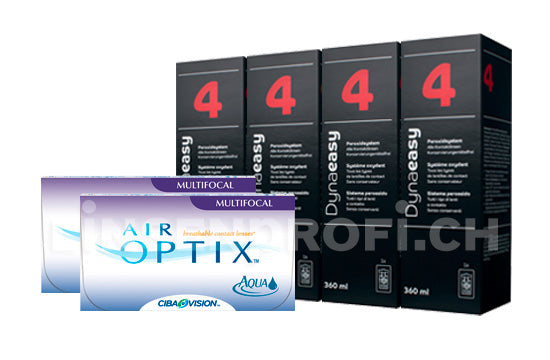 Air Optix Aqua Multifocal & Lensy Care 4, Halbjahres-Sparpaket