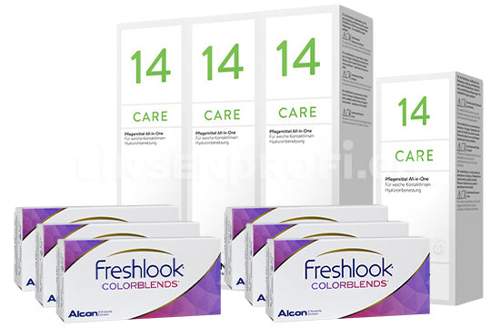 FreshLook Colorblends & Lensy Care 14, Halbjahres-Sparpaket