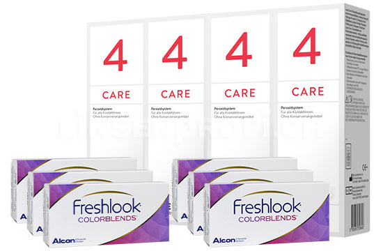 FreshLook Colorblends & Lensy Care 4, Halbjahres-Sparpaket