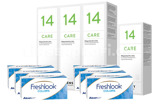 FreshLook Colors & Lensy Care 14, Halbjahres-Sparpaket