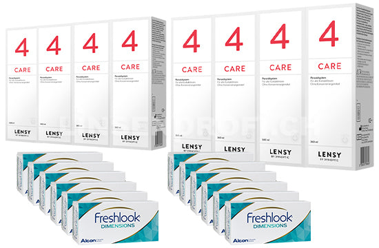 FreshLook Dimensions & Lensy Care 4, Jahres-Sparpaket