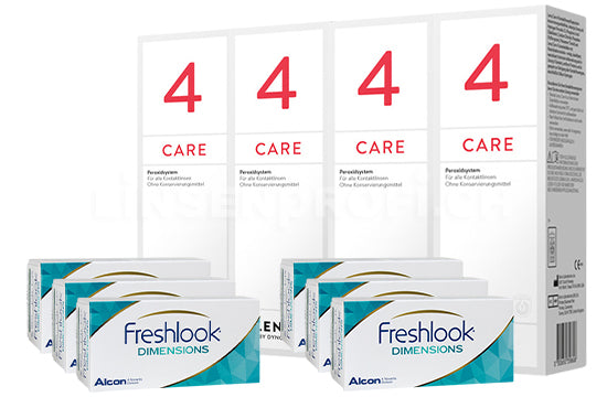 FreshLook Dimensions & Lensy Care 4, Halbjahres-Sparpaket