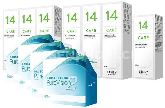 PureVision 2 HD & Lensy Care 14, Jahres-Sparpaket
