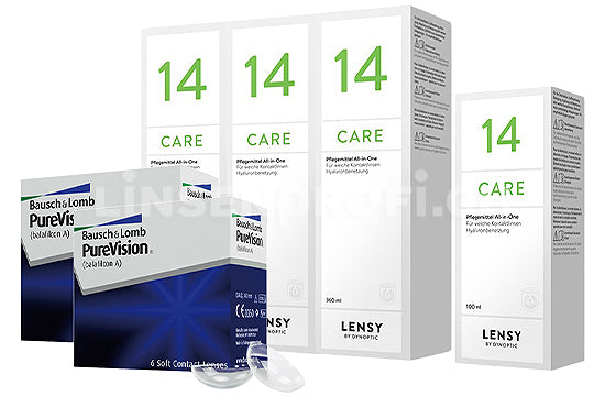 PureVision & Lensy Care 14, Halbjahres-Sparpaket