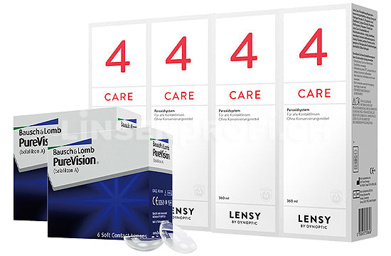 PureVision & Lensy Care 4, Halbjahres-Sparpaket