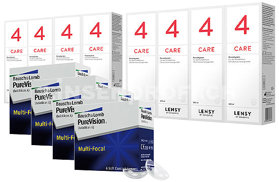 PureVision Multi-Focal & Lensy Care 4, Jahres-Sparpaket