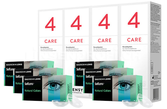 SofLens Natural Colors & Lensy Care 4, Halbjahres-Sparpaket