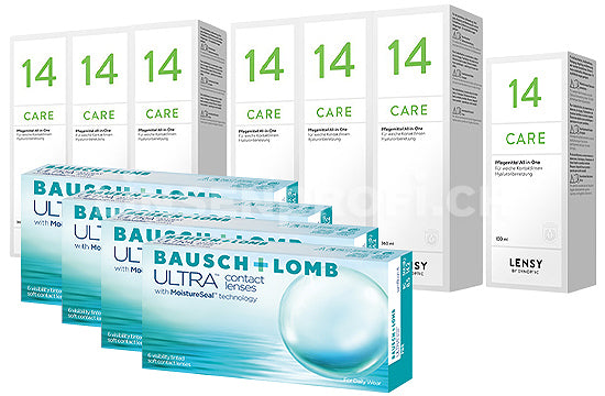 Bausch + Lomb ULTRA & Lensy Care 14, Jahres-Sparpaket