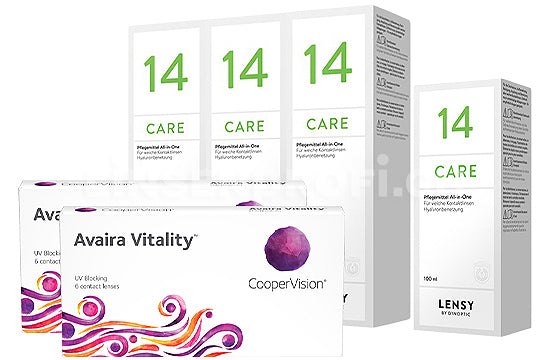 Avaira Vitality & Lensy Care 14, Halbjahres-Sparpaket