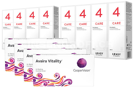 Avaira Vitality & Lensy Care 4, Jahres-Sparpaket