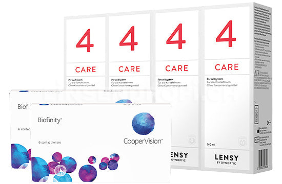 Biofinity & Lensy Care 4, Halbjahres-Sparpaket