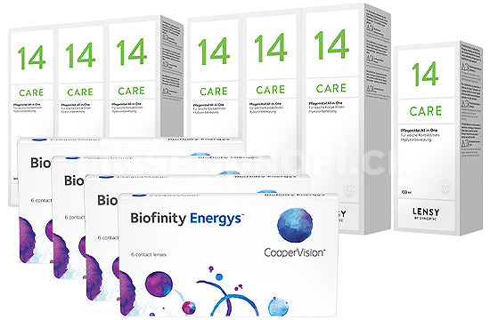 Biofinity Energys & Lensy Care 14, Jahres-Sparpaket